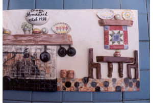 More dollhouse relief tiles with furniture #7.