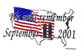 We will remember September 11, 2001, t-shirt design.